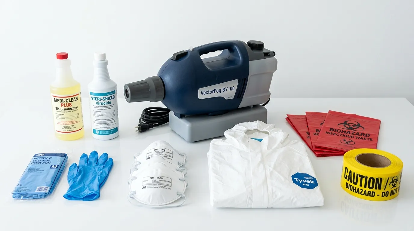 Professional biohazard remediation crew working in Morristown